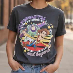 Walt Disney World Toy Story Woody Buzz Lightyear To Infinity T-shirt Medium NEW!